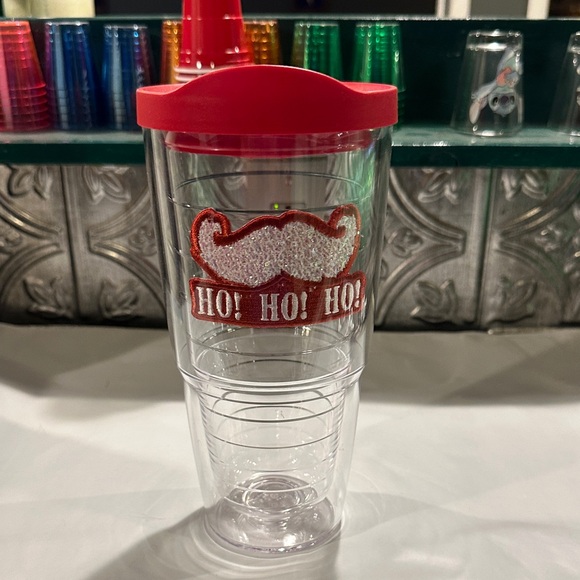 Tervis Red Holiday Tumbler with Mustache - Picture 1 of 1